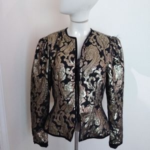 Vintage Gold lamay detailed blazer